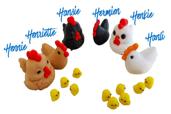Chickens loose with names